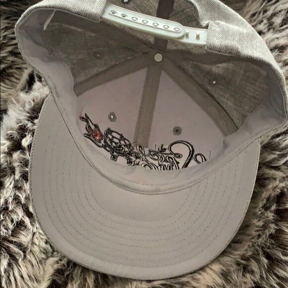 Cute Spicy Mos Denim Heathered Gray Adjustable Baseball Hat Chili Pepper Cap - Picture 3 of 4